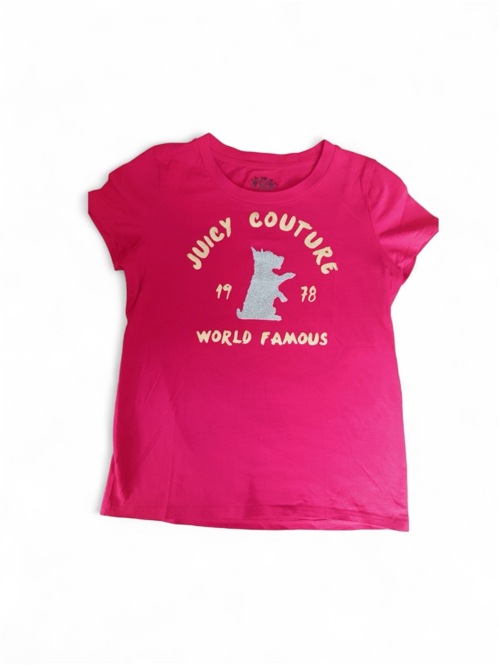 Juicy Couture Girls Sparkly logo T-Shirt Bundle lot of 4 Size 10 Pink Grey Black